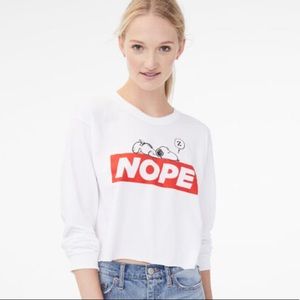 NWT!- Aeropostale Snoppy crop long sleeve